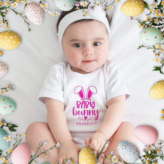 Gepersonaliseerde Schattigee Meisje Baby Bunny Eas Romper