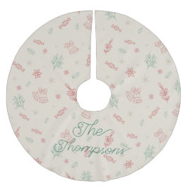 Gepersonaliseerde Schattigee minimale kerstelement Kerstboom Rok