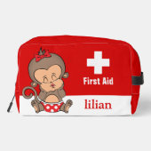 Gepersonaliseerde Schattigee Monkey EHBO Kit Bag Toilettasje (Achterkant)