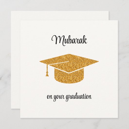 Gepersonaliseerde Schattigee Mubarak Gefeliciteerd Bedankkaart (Voorkant / Achterkant)