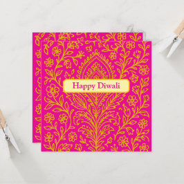 Gepersonaliseerde Schattigee Paisley Floral Print  Kaart