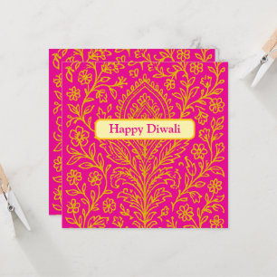 Gepersonaliseerde Schattigee Paisley Floral Print  Kaart