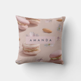 Gepersonaliseerde Schattigee Pastel Macaron Amande Kussen