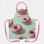 Gepersonaliseerde Schattigee Pasteldonuts & Sprink Schort (Voorkant)