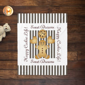 Gepersonaliseerde Schattigee peperkoek Man Cookie  Fleece Deken