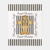 Gepersonaliseerde Schattigee peperkoek Man Cookie  Fleece Deken (Voorkant)