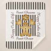 Gepersonaliseerde Schattigee peperkoek Man Cookie  Sherpa Deken (Voorkant)