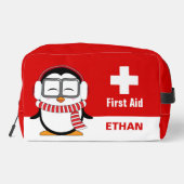 Gepersonaliseerde Schattigee pinguïn EHBO Kit Bag Toilettasje (Achterkant)