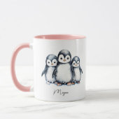 Gepersonaliseerde Schattigee Pinguïn Mok (Links)