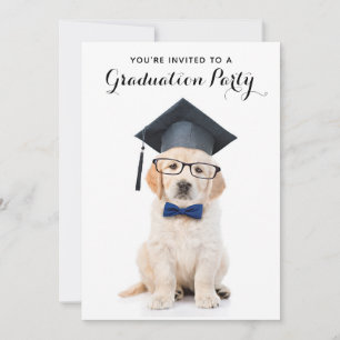 Gepersonaliseerde Schattigee Puppy Dog Afstuderen Kaart