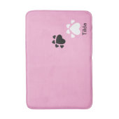 Gepersonaliseerde Schattigee puppy hart poten Badmat (Voorkant Verticaal)