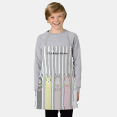 Gepersonaliseerde Schattigee Retro Kleurrijke Llam Schort (Gedragen)