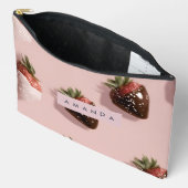 Gepersonaliseerde Schattigee Roze Chocolade-gedoop Etui (Open)