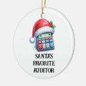 Gepersonaliseerde Schattigee Santa's favoriete aud Keramisch Ornament (Links)