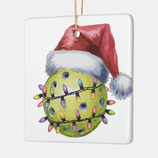 Gepersonaliseerde Schattigee Santa's Favoriete Pic Keramisch Ornament (Links)