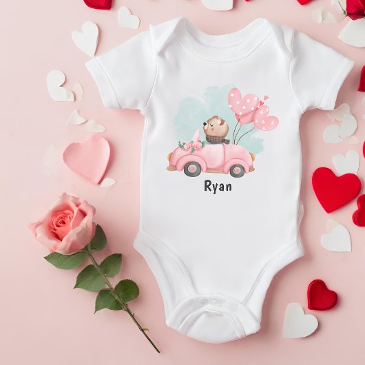 Gepersonaliseerde Schattigee Teddy Hearts Kinder V Romper