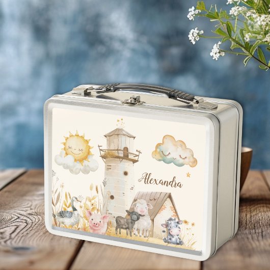 Gepersonaliseerde Schattigee Waterverf boerderijdi