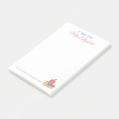 Gepersonaliseerde Schattigee Waterverf Een notitie Post-it® Notes (Schuin)