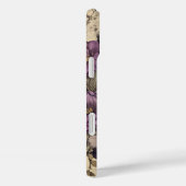 Gepersonaliseerde schedel en paarse bloemen Case-Mate iPhone case (Achterkant / Rechts)