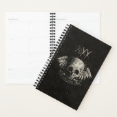 Gepersonaliseerde  schedel met vleugels klein 2024 planner (Display)
