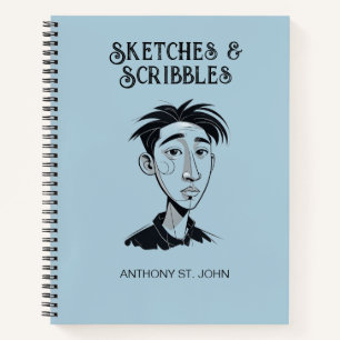 Gepersonaliseerde schetsen en krabbels Notitieboek