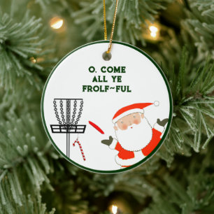 gepersonaliseerde schijf voor kerstmis keramisch ornament