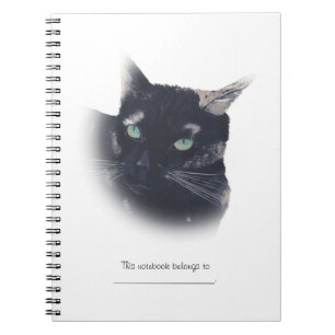 Gepersonaliseerde schildpad Shell Cat Face Notitie Notitieboek