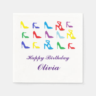 Gepersonaliseerde "schoenen" papieren servetten