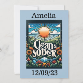 Gepersonaliseerde schone en sobere Jubilea Kaart