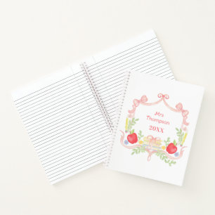 Gepersonaliseerde School Crest Leraar in de klas Notitieboek