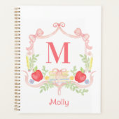 Gepersonaliseerde School Crest | Monogram Planner (Voorkant)