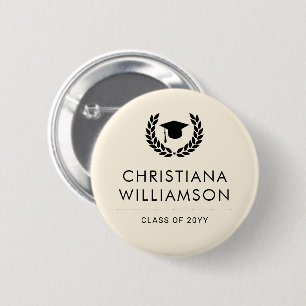 Gepersonaliseerde School en College Graduation Ele Ronde Button 5,7 Cm