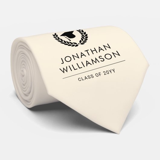 Gepersonaliseerde School en College Graduation Ele Stropdas (Opgerold)