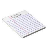 Gepersonaliseerde School Paper Design - Leraar Gif Notitieblok (Schuin)
