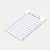 Gepersonaliseerde School Paper Design - Leraar Gif Post-it® Notes (Schuin)