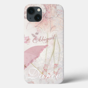 Gepersonaliseerde schoongemaakte Ballerina Pink Tu iPhone 13 Hoesje