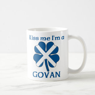 Gepersonaliseerde Schotse kus Ik ben Govan Koffiemok