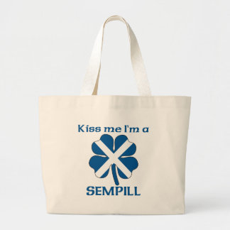 Gepersonaliseerde Schotse kus Ik ben Sempill Grote Tote Bag