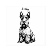 Gepersonaliseerde Schotse Terrier Rubberstempel (Afrduk)