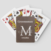 gepersonaliseerde schrijver, leder als pokerkaarten (Achterkant)
