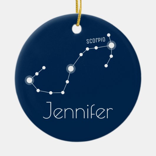 Gepersonaliseerde Scorpio Constellation Ornament (Voorkant)