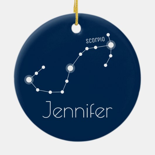 Gepersonaliseerde Scorpio Constellation Ornament (Achterkant)
