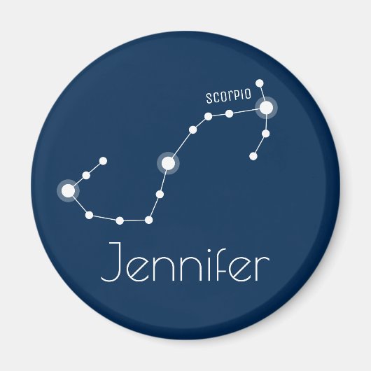 Gepersonaliseerde Scorpio Zodiac Constellation Magneet (Voorkant)