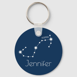 Gepersonaliseerde Scorpio Zodiac Constellation Sleutelhanger