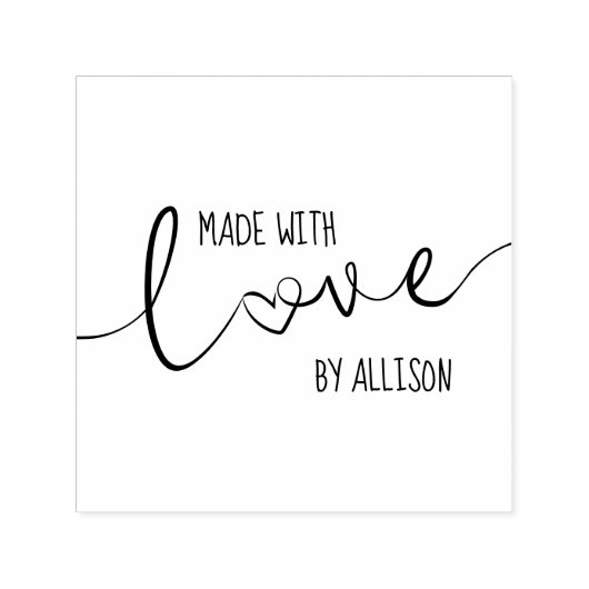 Gepersonaliseerde script belettering gemaakt met l zelfinktende stempel (Design)