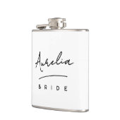 Gepersonaliseerde Script Handtekening Naam Bachelo Heupfles (Links)