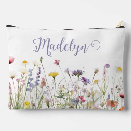 Gepersonaliseerde Script Meadow Wildflower Etui (Achterkant)