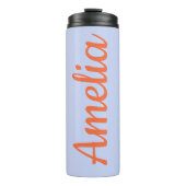 Gepersonaliseerde scriptnaam Lavender Bruidsgunst Thermosbeker (Voorkant)