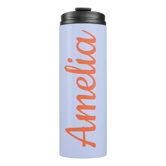 Gepersonaliseerde scriptnaam Lavender Bruidsgunst Thermosbeker (Voorkant)