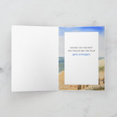 Gepersonaliseerde Seashore Beach 60ste verjaardag Kaart (Binnen)